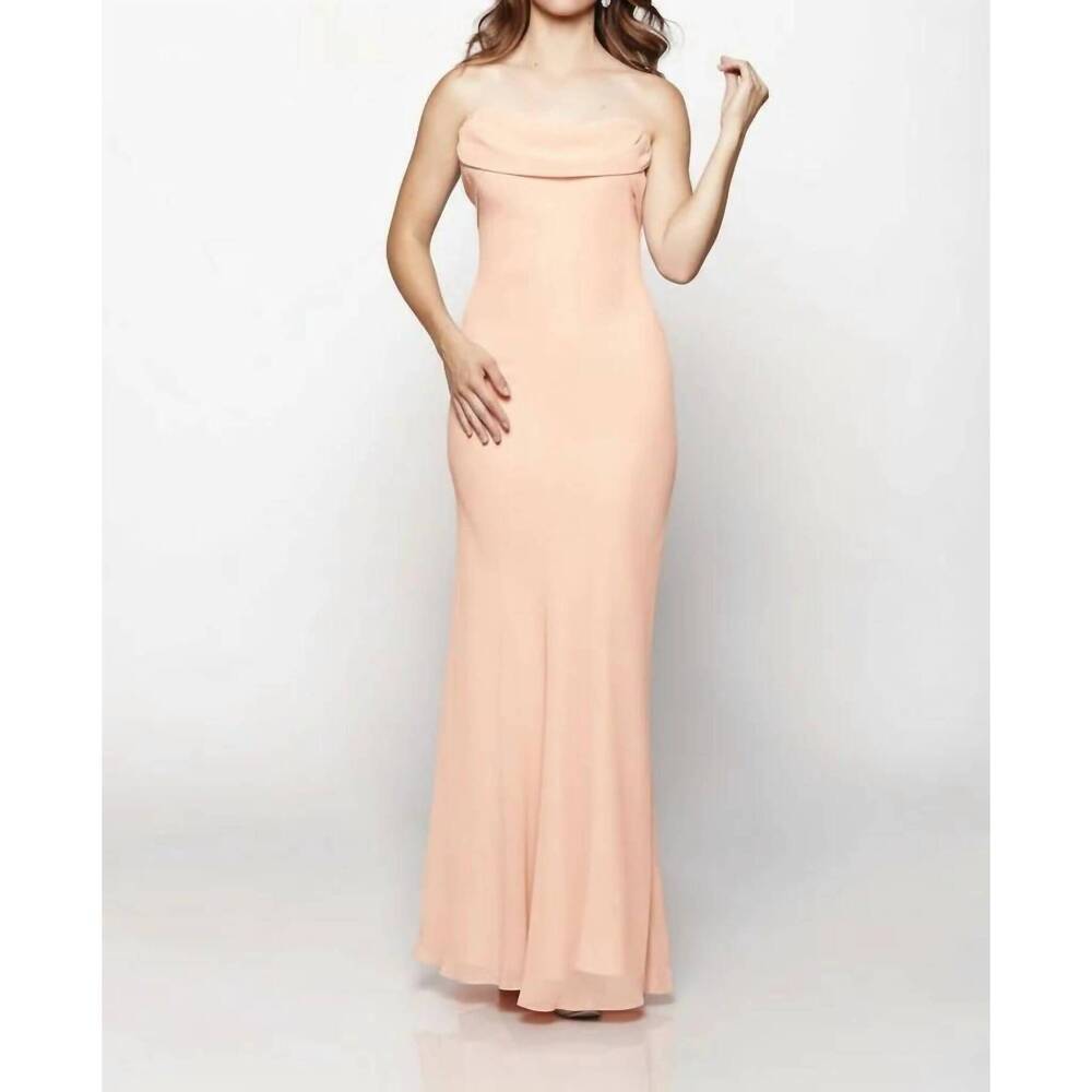 NEW LAST DRESS flowing muse gown in peach